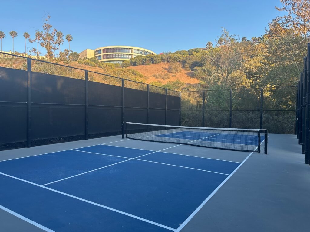 Pickleball court along Bluff Creek Drive in Playa Vista