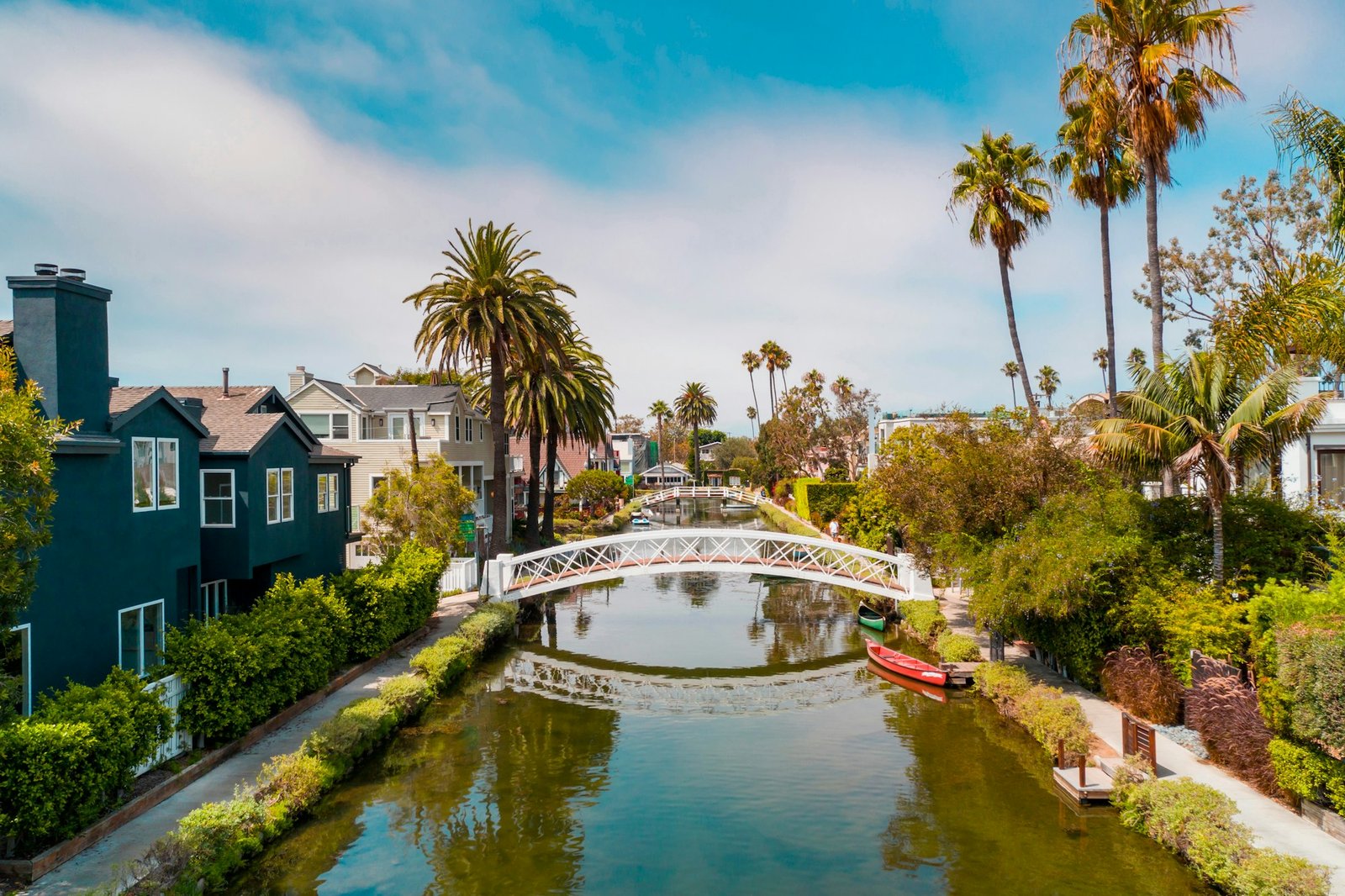 Footbridge over one of the Venice Canals in Los Angeles